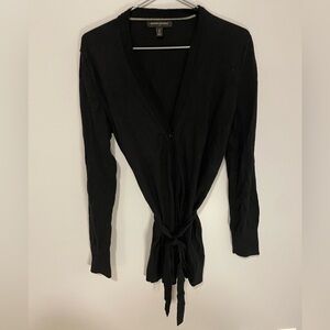 Banana Republic Long Black Cardigan with Waist Tie Women’s Small